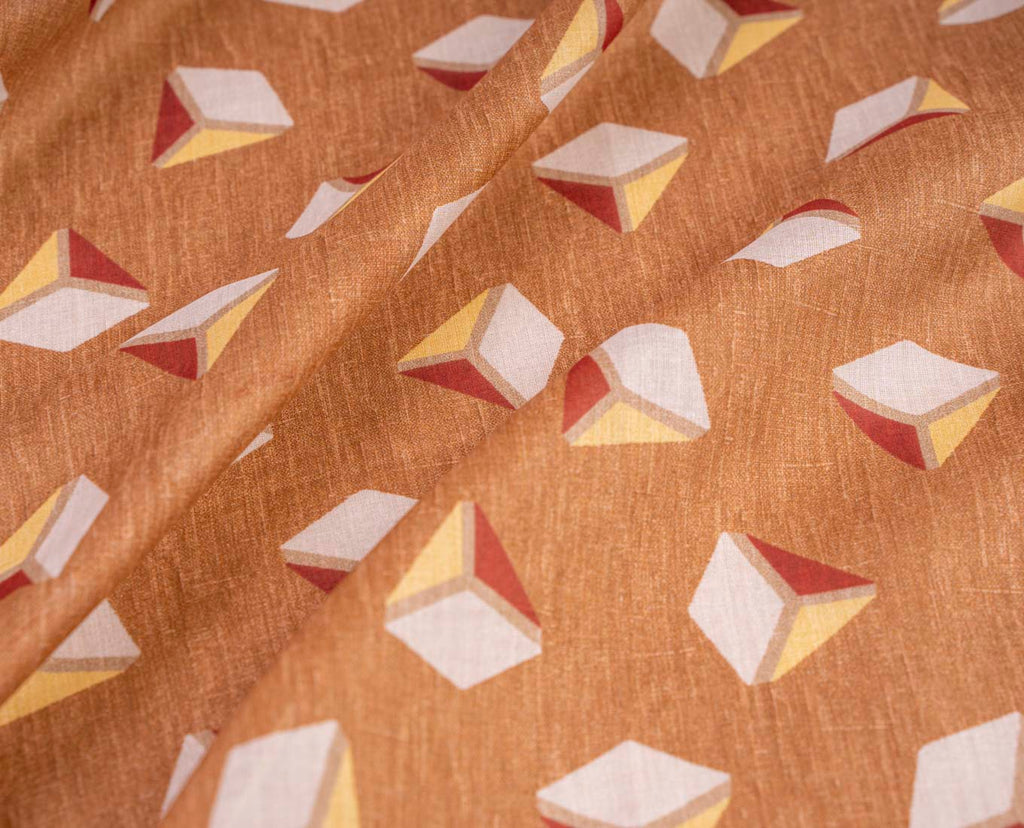 sciarpa marrone stampa quadri paolo albizzati