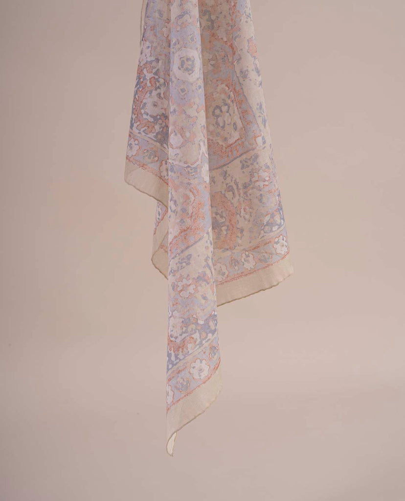 sciarpa gialla blu paisley cotone paolo albizzati