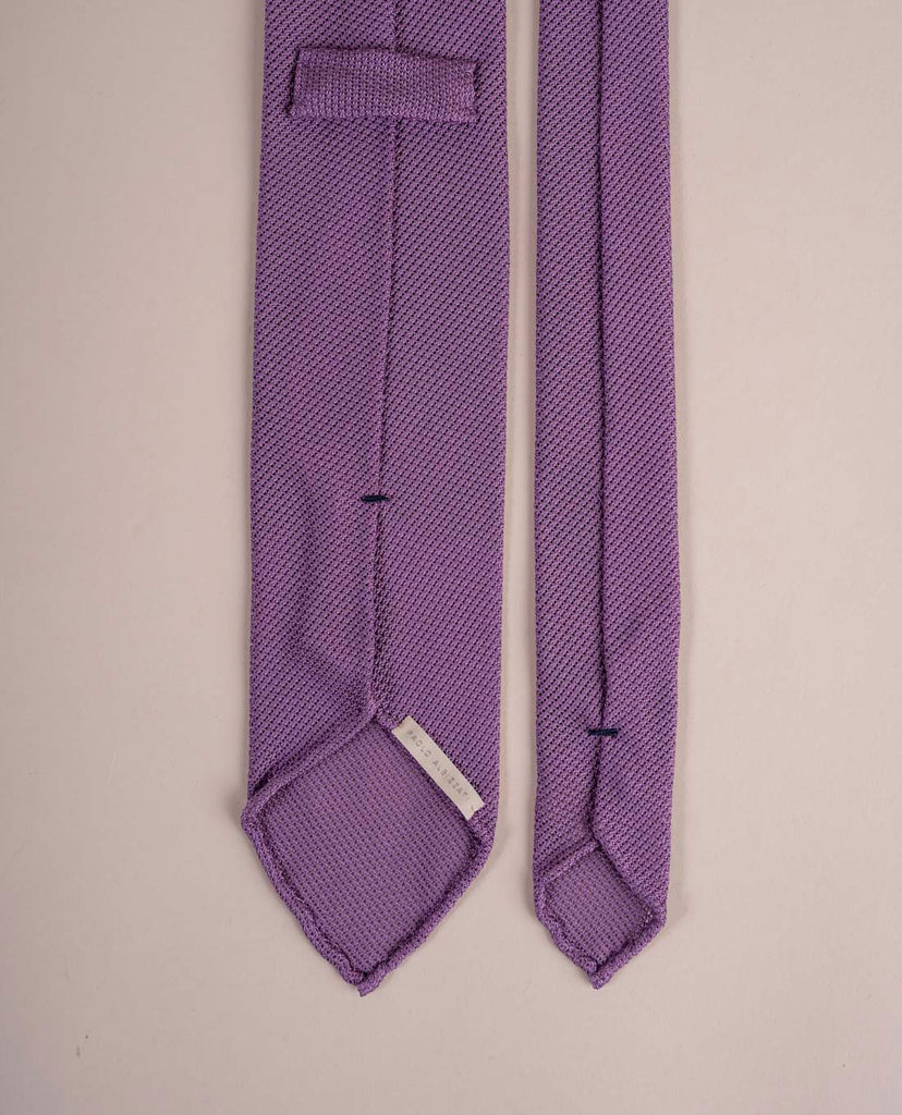 purple solid grenadine silk tie paolo albizzati 