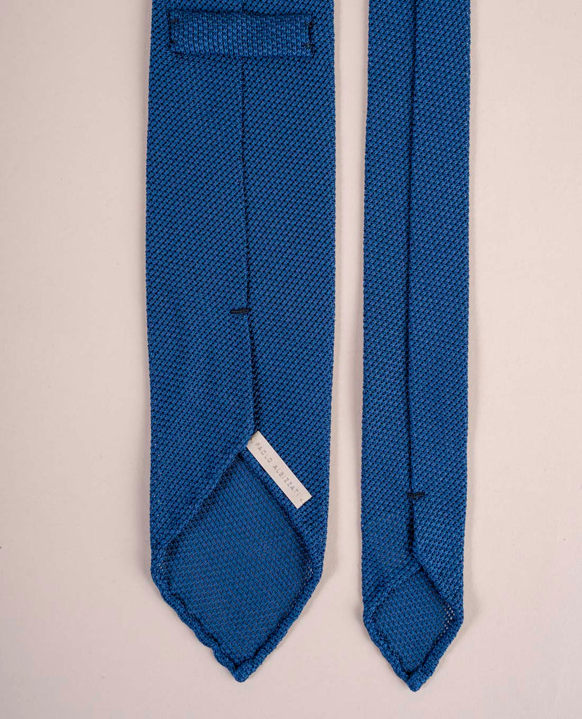 blue royal plain grenadine tie paolo albizzati