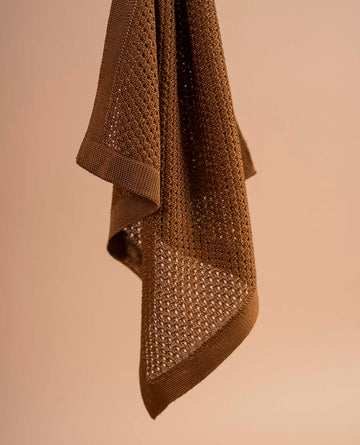 rust knitted silk pocket square paolo albizzati 