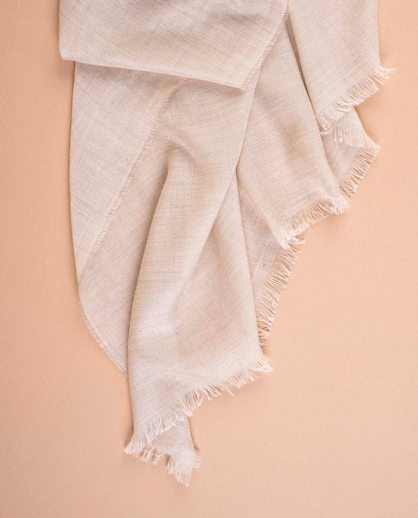 sciarpa beige in cashmere e seta per uomo paolo albizzati