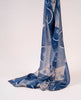 Printed Soft Wool Scarf - Blue and Grey Bicycle Print
