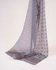 Printed Soft Wool Scarf - Grey Paisley