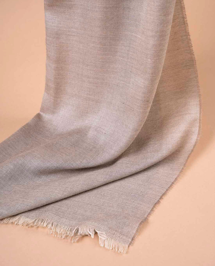 sciarpa marrone chiaro in cashmere e seta per uomo paolo albizzati