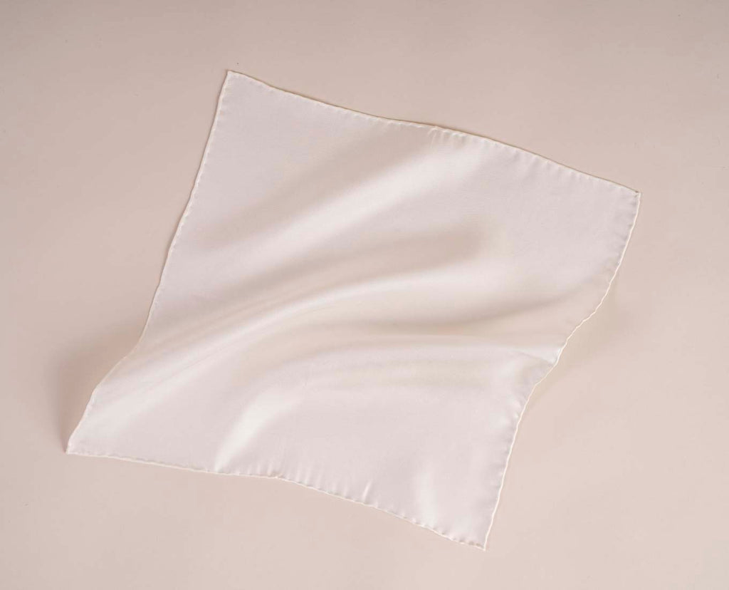 plain off white twill foulard paolo albizzati