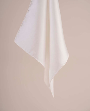 off white silk twill pocket square paolo albizzati