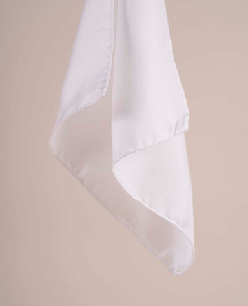 white silk twill pocket square paolo albizzati