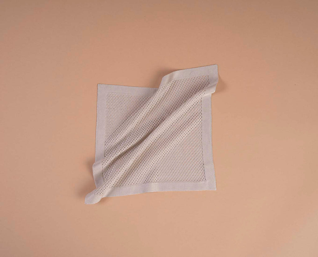 grey knitted silk foulard paolo albizzati 