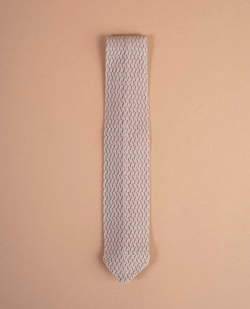 grey solid knitted  silk tie paolo albizzati 
