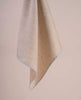 Reversible Silk Cotton Pocket Square - Beige and Brown Plain