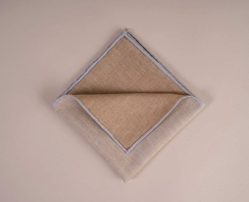 brown reversible pocket square paolo albizzati