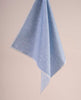 Reversible Silk Cotton Pocket Square - Light Blue and White Plain
