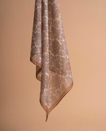 brown paisley cotton bandana paolo albizzati