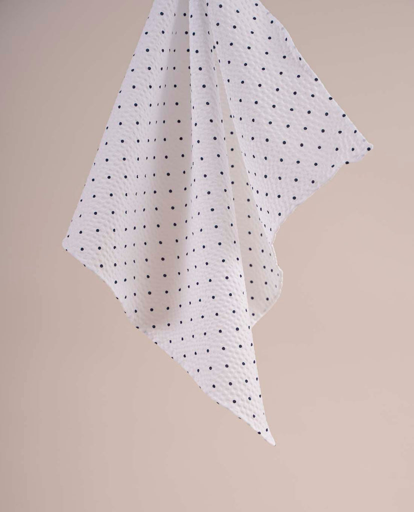white dots seersucker foulard paolo albizzati