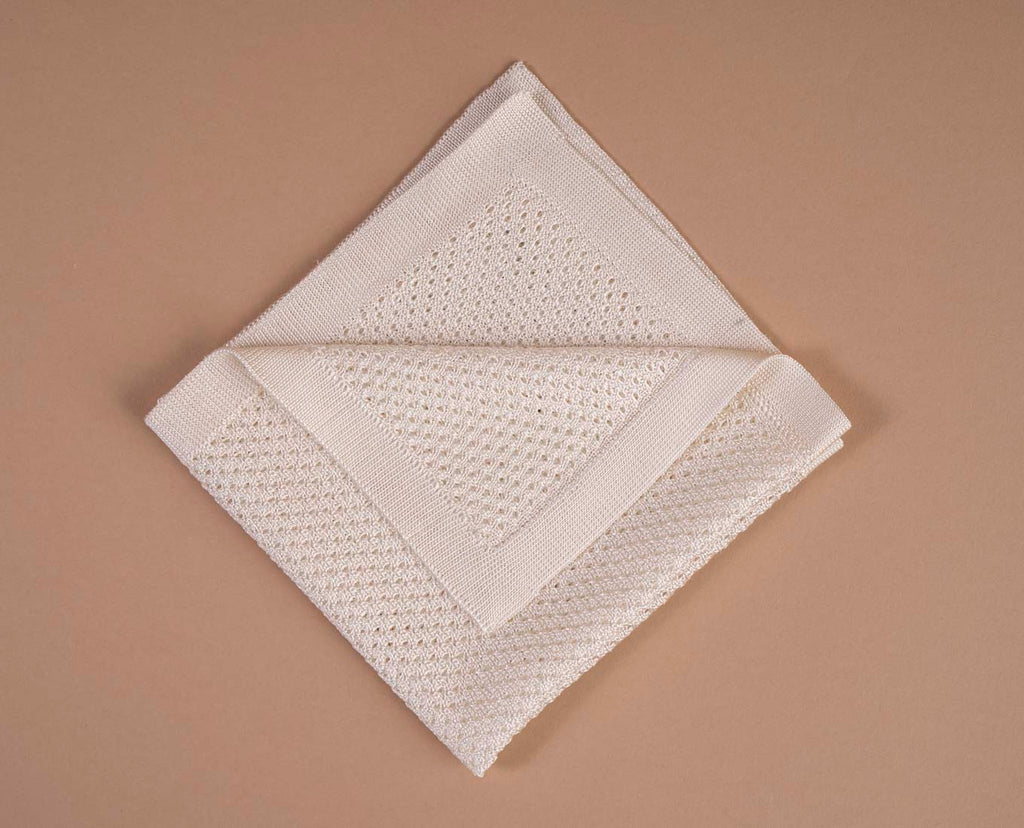 pochette bianca maglia seta paolo albizzati 