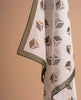 Bandana Scarf - White and Military Green Cotton Geometric Print