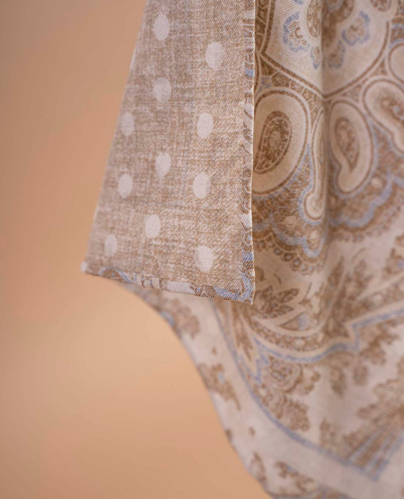 white silk cotton pocket square paolo albizzati