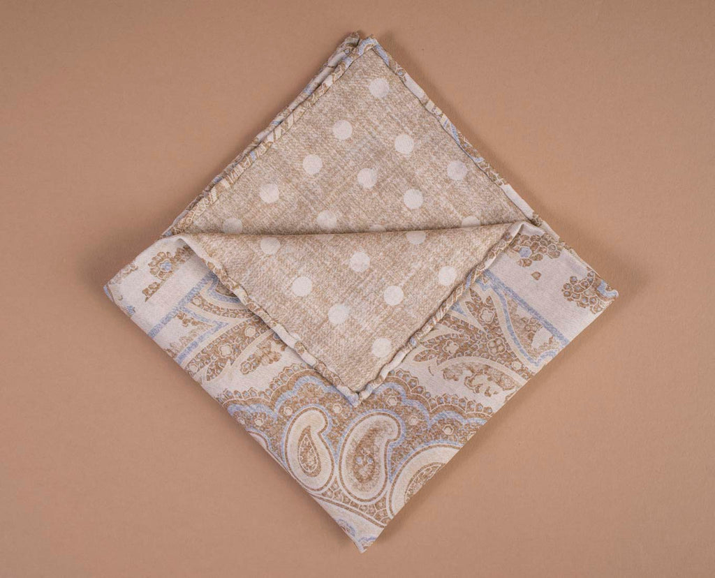 pochette bianca paisley uomo paolo albizzati