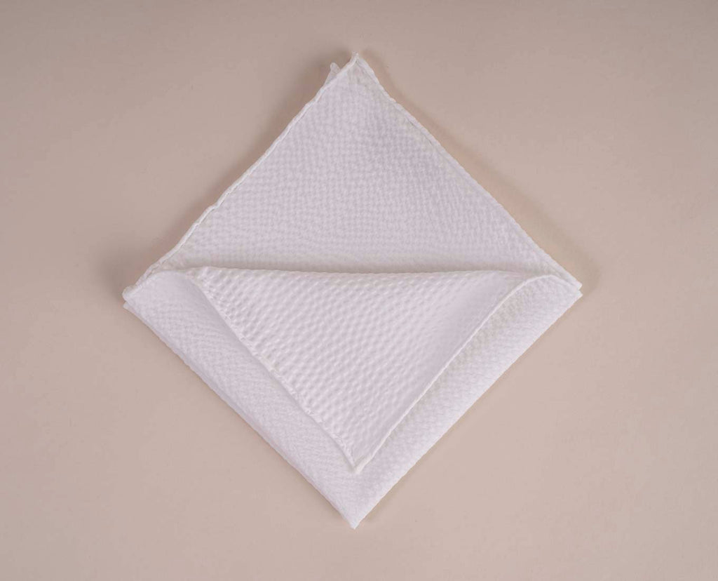 pochette bianca cotone uomo paolo albizzati