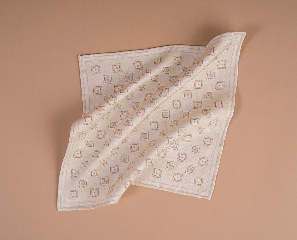 yellow reversible pocket square paolo albizzati